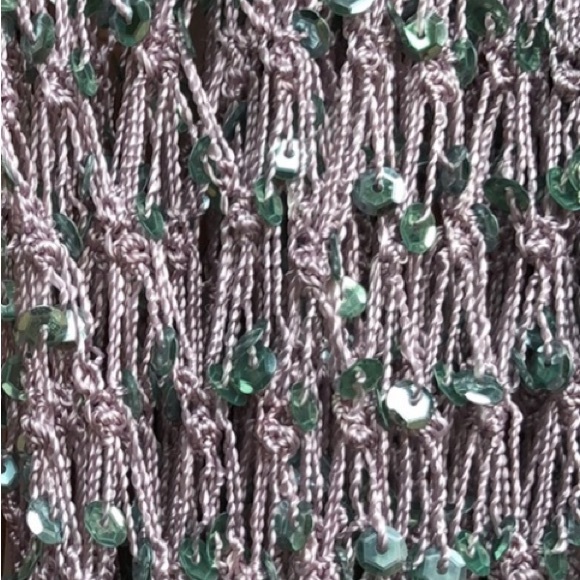RAT & BOA Zinnia Dress *RARE* Open Crochet Knit with All-Over Sea Green Sparkles - Picture 8 of 13